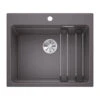 Blanco Etagon 6 Large 1 Bowl White Silgranit Composite Kitchen Sink & Waste With Tap Ledge - 600 X 510mm 2 Blanco Etagon 6 Large 1 Bowl White Silgranit Composite Kitchen Sink & Waste With Tap Ledge - 600 X 510mm -Vado Sale Store blanco etagon 6 silgranit rock grey sink cutout