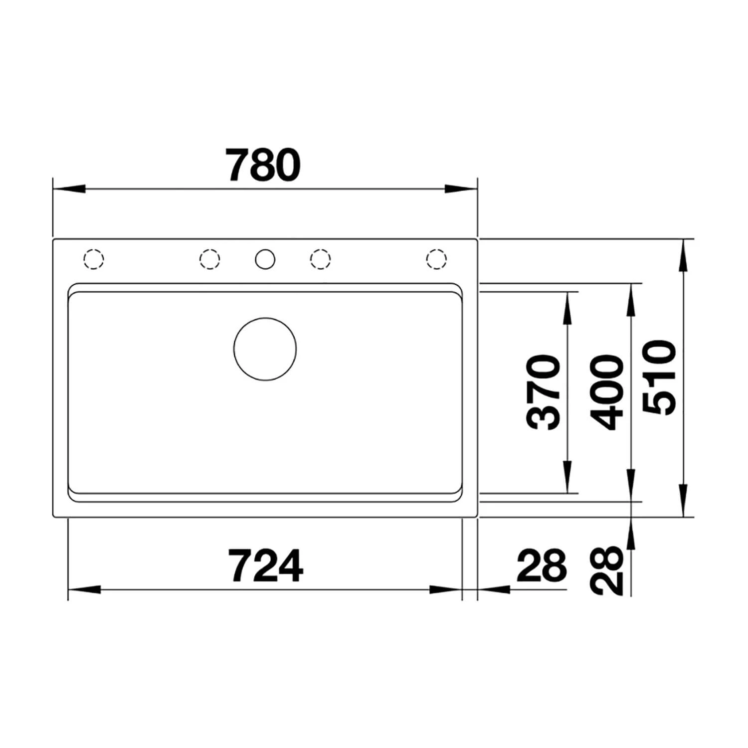 Blanco Etagon 8 Extra Large 1 Bowl Rock Grey Silgranit Composite Kitchen Sink & Waste With Tap Ledge - 780 X 510mm 17 Blanco Etagon 8 Extra Large 1 Bowl Rock Grey Silgranit Composite Kitchen Sink & Waste With Tap Ledge - 780 X 510mm - Image 15