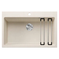 Blanco Etagon 8 Extra Large 1 Bowl Rock Grey Silgranit Composite Kitchen Sink & Waste With Tap Ledge - 780 X 510mm 28 Blanco Etagon 8 Extra Large 1 Bowl Rock Grey Silgranit Composite Kitchen Sink & Waste With Tap Ledge - 780 X 510mm -Vado Sale Store blanco etagon extra large 1 bowl sink 780x510 soft white