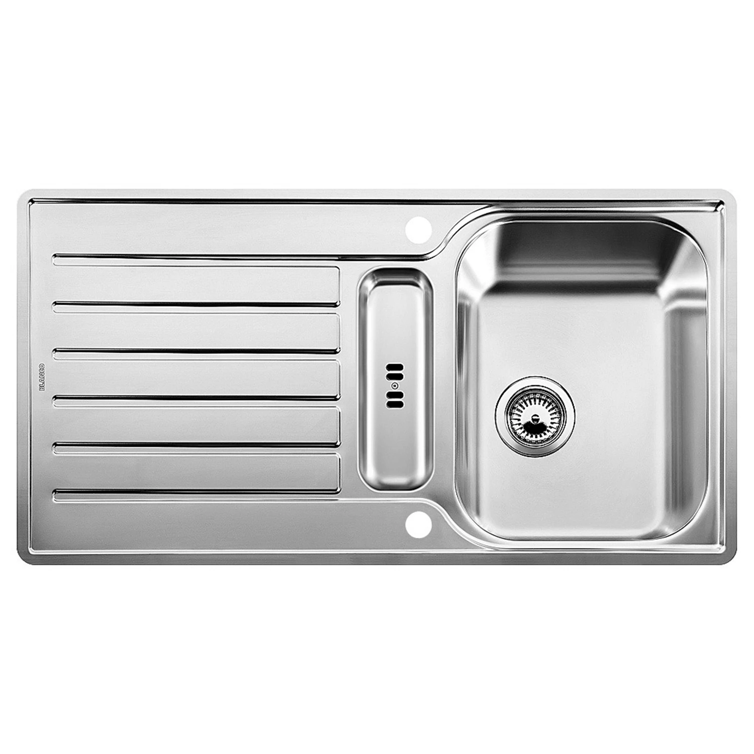 Blanco Lantos 5 S-IF 1.5 Bowl Brushed Stainless Steel Kitchen Sink & Waste With Reversible Drainer - 950 X 500mm 4 Blanco Lantos 5 S-IF 1.5 Bowl Brushed Stainless Steel Kitchen Sink & Waste With Reversible Drainer - 950 X 500mm - Image 2