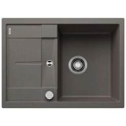 Blanco Metra 45 S Ultra Compact 1 Bowl Inset Black Silgranit Composite Kitchen Sink & Waste With Reversible Drainer - 780 X 500mm -Vado Sale Store blanco metra 1 bowl sink 780x500 volcano grey