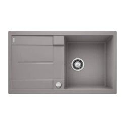 Blanco Metra 5 S Compact 1 Bowl Inset Tartufo Silgranit Composite Kitchen Sink & Waste With Reversible Drainer - 860 X 500mm -Vado Sale Store blanco metra 5 s silgranit alumetallic sink 860x500 cutout