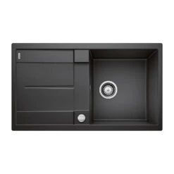 Blanco Metra 5 S Compact 1 Bowl Inset Tartufo Silgranit Composite Kitchen Sink & Waste With Reversible Drainer - 860 X 500mm -Vado Sale Store blanco metra 5 s silgranit anthracite sink 860x500 cutout