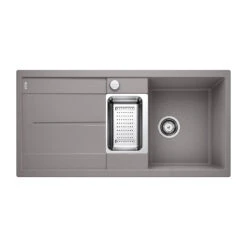 Blanco Metra 6 S 1.5 Bowl Inset Rock Grey Silgranit Composite Kitchen Sink & Waste With Reversible Drainer - 1000 X 500mm 35 Blanco Metra 6 S 1.5 Bowl Inset Rock Grey Silgranit Composite Kitchen Sink & Waste With Reversible Drainer - 1000 X 500mm -Vado Sale Store blanco metra 6 s silgranit alumetallic sink 1000x500 cutout
