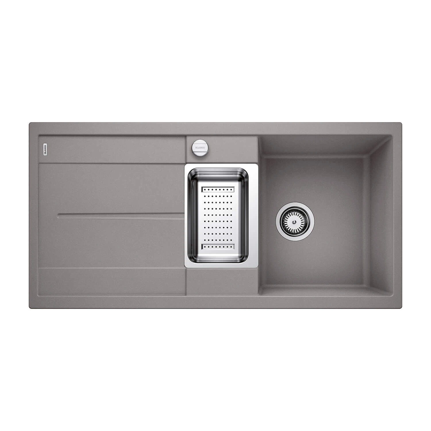 Blanco Metra 6 S 1.5 Bowl Inset Rock Grey Silgranit Composite Kitchen Sink & Waste With Reversible Drainer - 1000 X 500mm 16 Blanco Metra 6 S 1.5 Bowl Inset Rock Grey Silgranit Composite Kitchen Sink & Waste With Reversible Drainer - 1000 X 500mm - Image 14