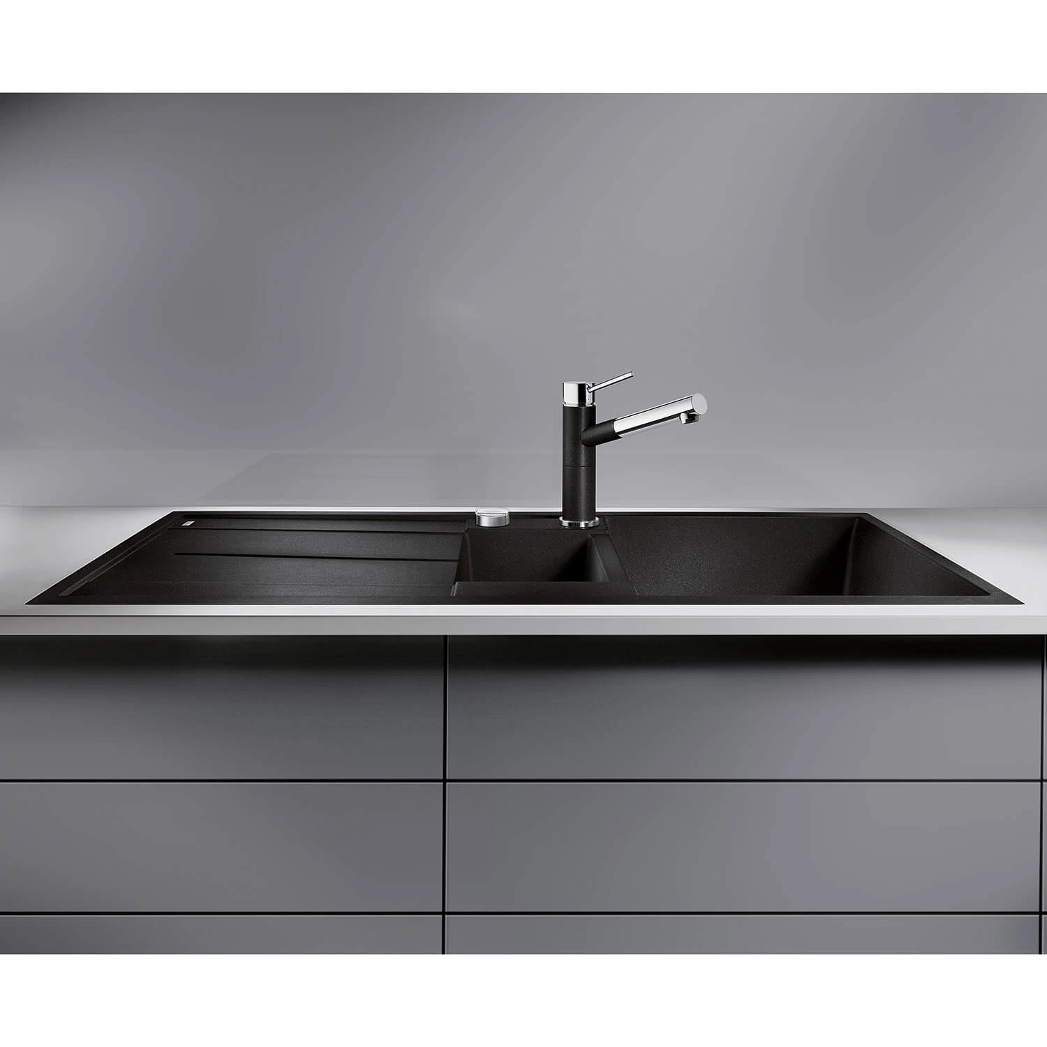 Blanco Metra 6 S 1.5 Bowl Inset Rock Grey Silgranit Composite Kitchen Sink & Waste With Reversible Drainer - 1000 X 500mm 13 Blanco Metra 6 S 1.5 Bowl Inset Rock Grey Silgranit Composite Kitchen Sink & Waste With Reversible Drainer - 1000 X 500mm - Image 11