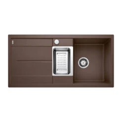 Blanco Metra 6 S 1.5 Bowl Inset Rock Grey Silgranit Composite Kitchen Sink & Waste With Reversible Drainer - 1000 X 500mm 37 Blanco Metra 6 S 1.5 Bowl Inset Rock Grey Silgranit Composite Kitchen Sink & Waste With Reversible Drainer - 1000 X 500mm -Vado Sale Store blanco metra 6 s silgranit coffee sink 1000x500 cutout