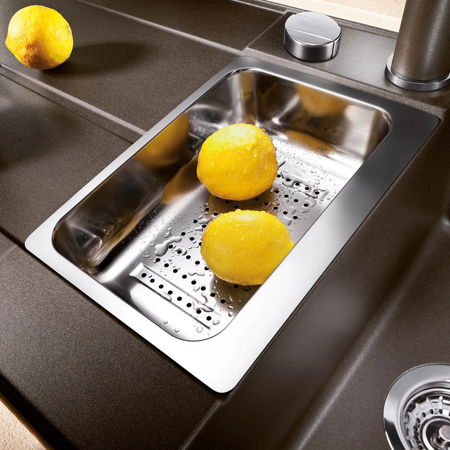 Blanco Metra 6 S 1.5 Bowl Inset Rock Grey Silgranit Composite Kitchen Sink & Waste With Reversible Drainer - 1000 X 500mm 21 Blanco Metra 6 S 1.5 Bowl Inset Rock Grey Silgranit Composite Kitchen Sink & Waste With Reversible Drainer - 1000 X 500mm - Image 19