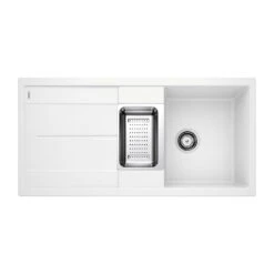 Blanco Metra 6 S 1.5 Bowl Inset Rock Grey Silgranit Composite Kitchen Sink & Waste With Reversible Drainer - 1000 X 500mm 24 Blanco Metra 6 S 1.5 Bowl Inset Rock Grey Silgranit Composite Kitchen Sink & Waste With Reversible Drainer - 1000 X 500mm -Vado Sale Store blanco metra 6 s silgranit white sink 1000x500 cutout