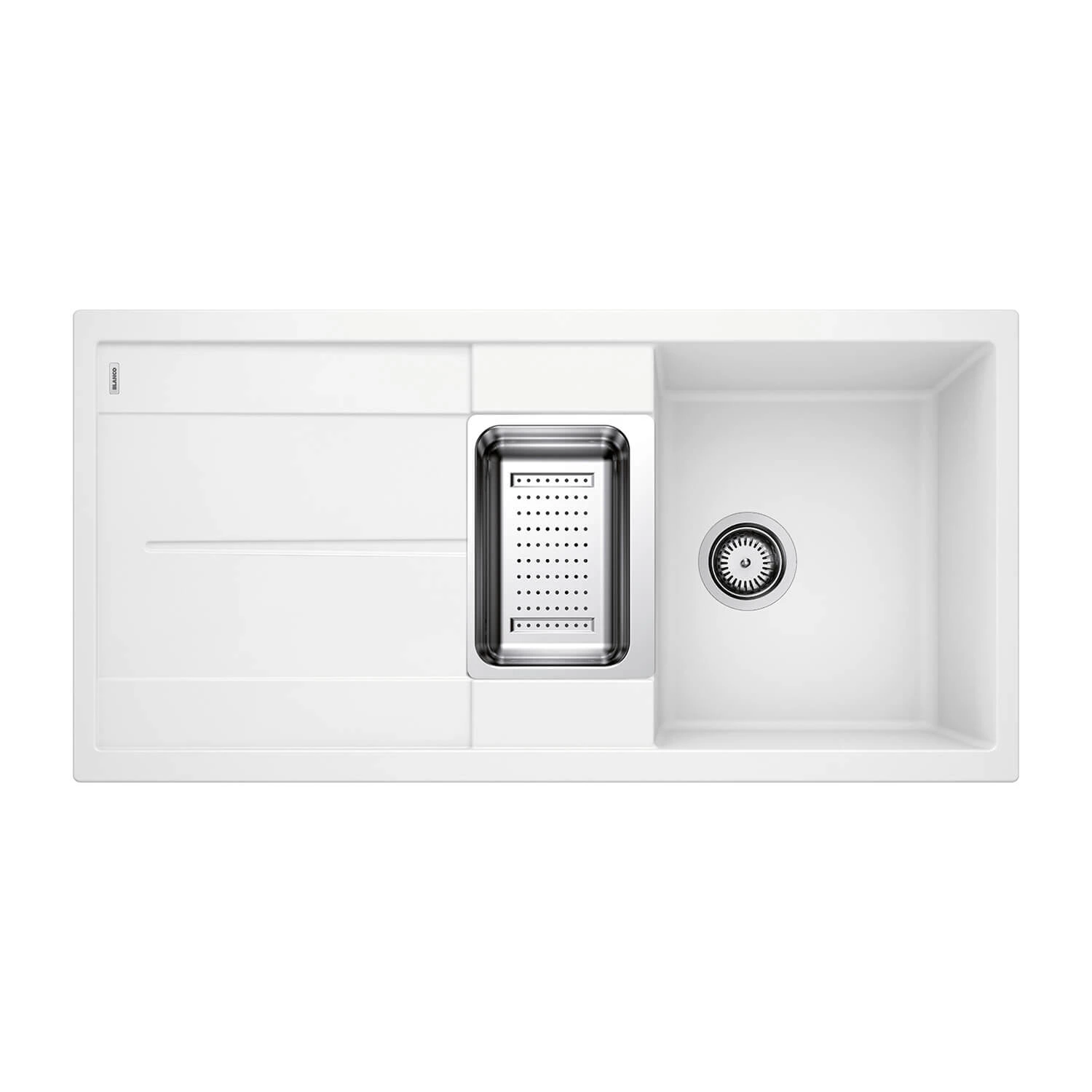 Blanco Metra 6 S 1.5 Bowl Inset Rock Grey Silgranit Composite Kitchen Sink & Waste With Reversible Drainer - 1000 X 500mm 5 Blanco Metra 6 S 1.5 Bowl Inset Rock Grey Silgranit Composite Kitchen Sink & Waste With Reversible Drainer - 1000 X 500mm - Image 3