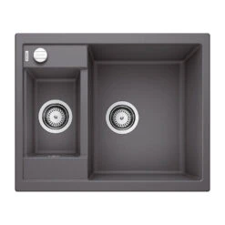 Blanco Metra 6 1.5 Bowl Inset Or Undermount Rock Grey Silgranit Composite Kitchen Sink & Waste - 615 X 500mm 15 Blanco Metra 6 1.5 Bowl Inset Or Undermount Rock Grey Silgranit Composite Kitchen Sink & Waste - 615 X 500mm -Vado Sale Store blanco metra 6 silgranit rock grey sink 615x500 cutout