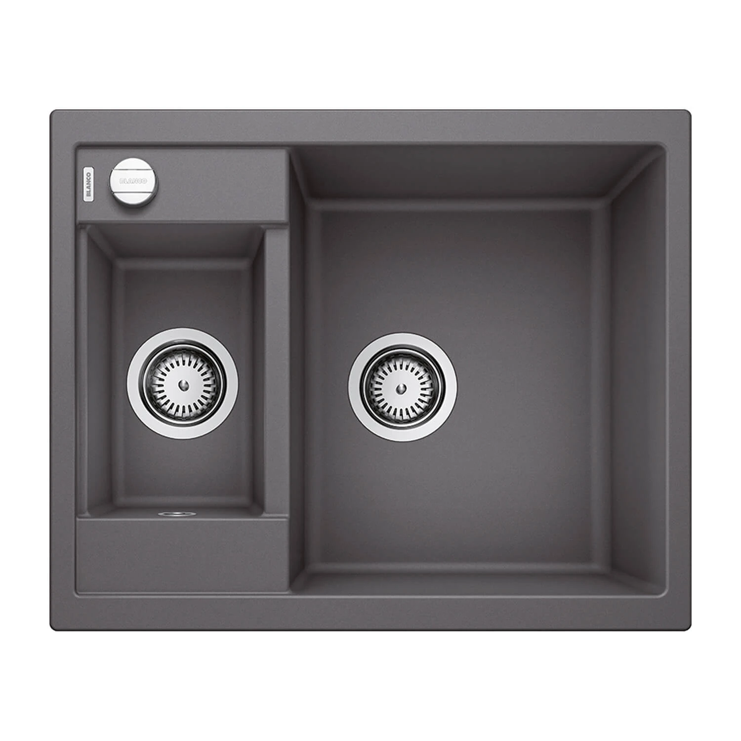 Blanco Metra 6 1.5 Bowl Inset Or Undermount Rock Grey Silgranit Composite Kitchen Sink & Waste - 615 X 500mm 6 Blanco Metra 6 1.5 Bowl Inset Or Undermount Rock Grey Silgranit Composite Kitchen Sink & Waste - 615 X 500mm - Image 4