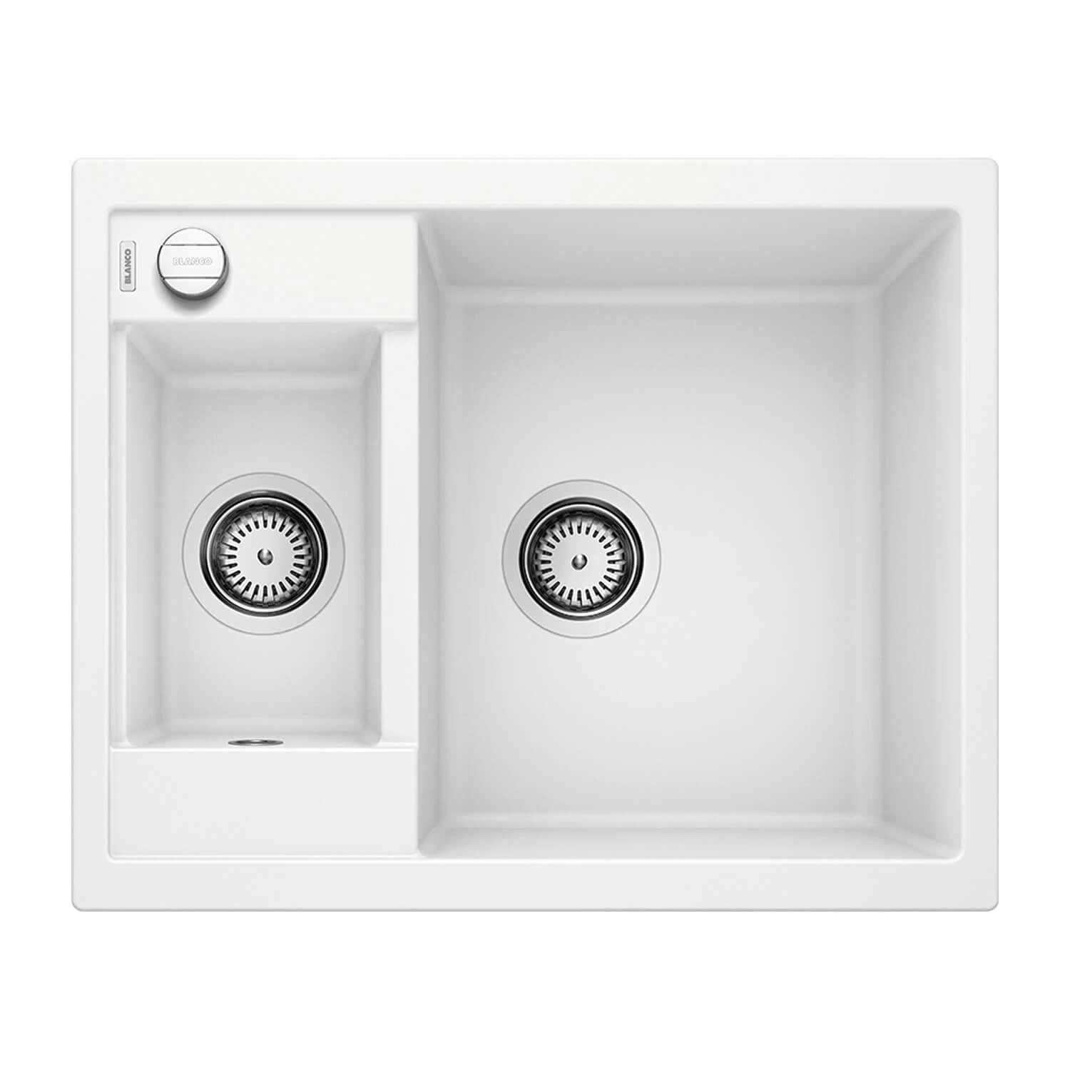 Blanco Metra 6 1.5 Bowl Inset Or Undermount Rock Grey Silgranit Composite Kitchen Sink & Waste - 615 X 500mm 4 Blanco Metra 6 1.5 Bowl Inset Or Undermount Rock Grey Silgranit Composite Kitchen Sink & Waste - 615 X 500mm - Image 2