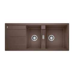 Blanco Metra 8 S 1.5 Bowl Inset White Silgranit Composite Kitchen Sink & Waste With Reversible Drainer - 1160 X 500mm -Vado Sale Store blanco metra 8 s silgranit coffee sink 1160x500 cutout