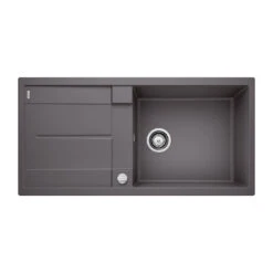 Blanco Metra XL 6 S 1 Bowl Inset Anthracite Silgranit Composite Kitchen Sink & Waste With Reversible Drainer - 1000 X 500mm 27 Blanco Metra XL 6 S 1 Bowl Inset Anthracite Silgranit Composite Kitchen Sink & Waste With Reversible Drainer - 1000 X 500mm -Vado Sale Store blanco metra xl 6 s silgranit rock grey sink 1000x500 cutout