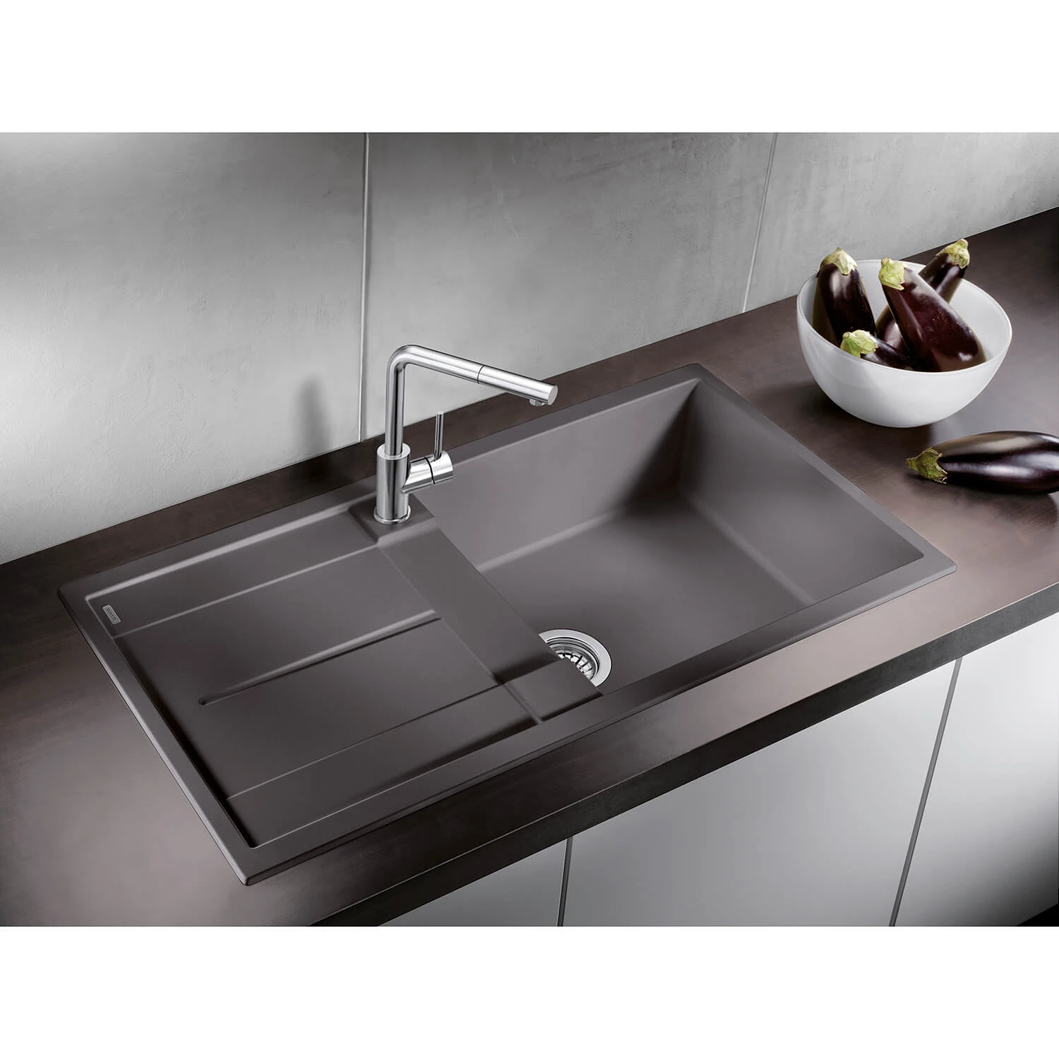 Blanco Metra XL 6 S 1 Bowl Inset Anthracite Silgranit Composite Kitchen Sink & Waste With Reversible Drainer - 1000 X 500mm 10 Blanco Metra XL 6 S 1 Bowl Inset Anthracite Silgranit Composite Kitchen Sink & Waste With Reversible Drainer - 1000 X 500mm - Image 8