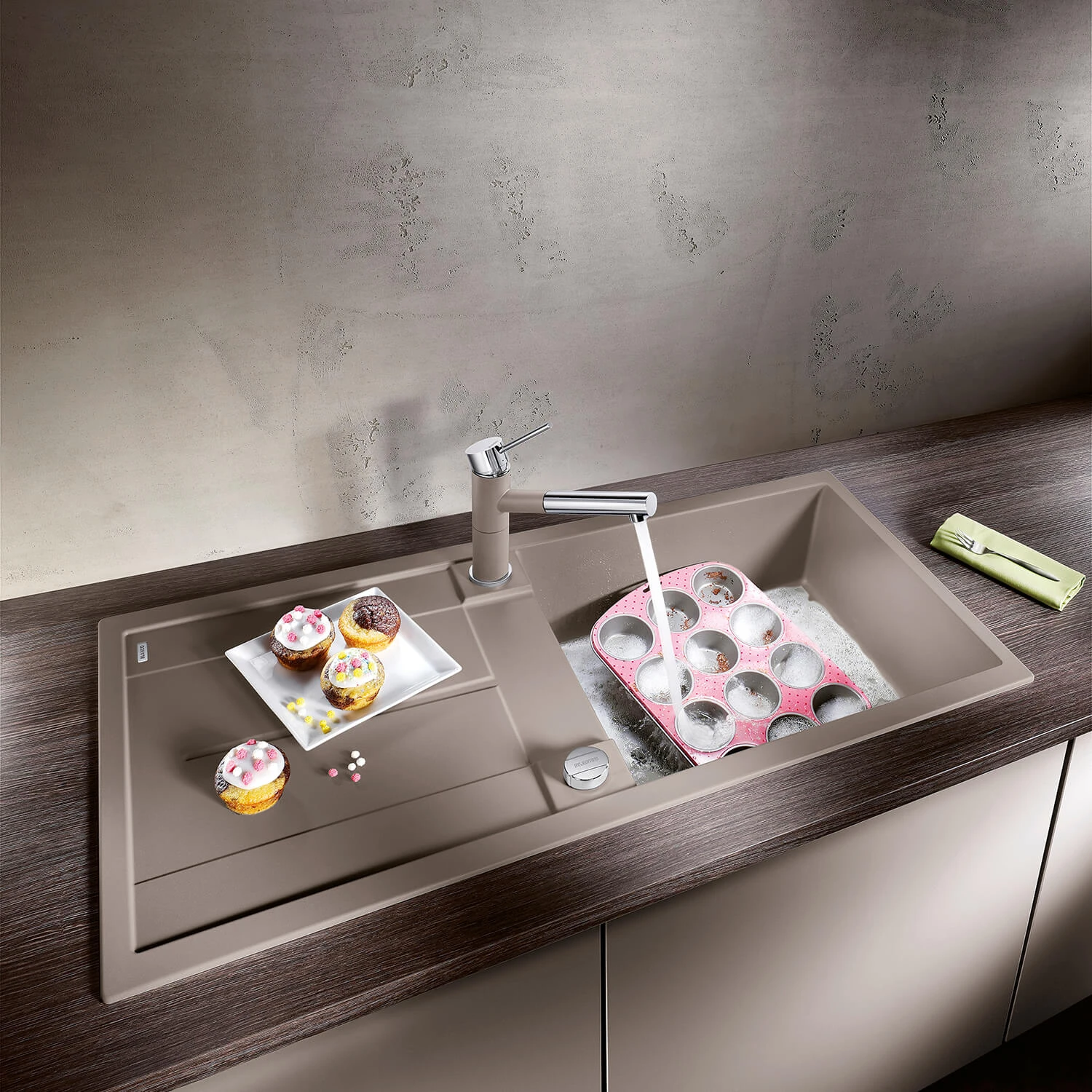 Blanco Metra XL 6 S 1 Bowl Inset Anthracite Silgranit Composite Kitchen Sink & Waste With Reversible Drainer - 1000 X 500mm 16 Blanco Metra XL 6 S 1 Bowl Inset Anthracite Silgranit Composite Kitchen Sink & Waste With Reversible Drainer - 1000 X 500mm - Image 14