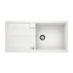 Blanco Metra XL 6 S 1 Bowl Inset Anthracite Silgranit Composite Kitchen Sink & Waste With Reversible Drainer - 1000 X 500mm 30 Blanco Metra XL 6 S 1 Bowl Inset Anthracite Silgranit Composite Kitchen Sink & Waste With Reversible Drainer - 1000 X 500mm -Vado Sale Store blanco metra xl 6 s silgranit white sink 1000x500 cutout