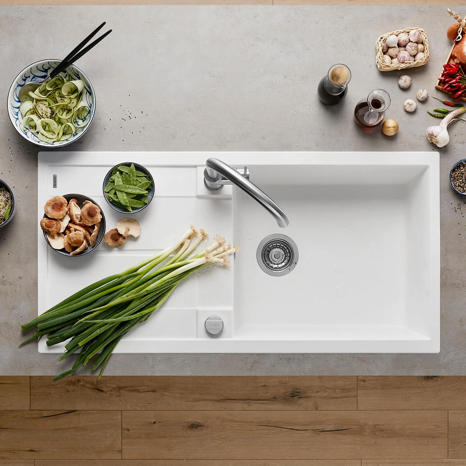 Blanco Metra XL 6 S 1 Bowl Inset Anthracite Silgranit Composite Kitchen Sink & Waste With Reversible Drainer - 1000 X 500mm 14 Blanco Metra XL 6 S 1 Bowl Inset Anthracite Silgranit Composite Kitchen Sink & Waste With Reversible Drainer - 1000 X 500mm - Image 12