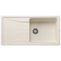 Blanco Sona XL 6 S 1 Bowl Inset White Silgranit Composite Kitchen Sink & Waste With Reversible Drainer - 1000 X 500mm -Vado Sale Store blanco sona 1 bowl inset sink 1000x500 soft white