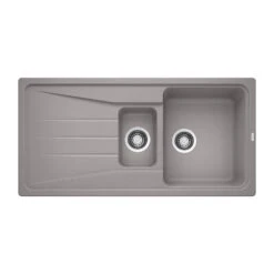Blanco Sona 6 S 1.5 Bowl Inset Anthracite Silgranit Composite Kitchen Sink & Waste With Reversible Drainer - 1000 X 500mm -Vado Sale Store blanco sona 6 s silgranit alumetallic sink 1000x500 cutout