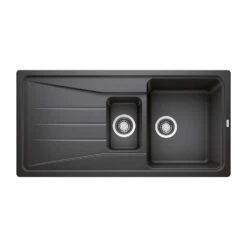 Blanco Sona 6 S 1.5 Bowl Inset Anthracite Silgranit Composite Kitchen Sink & Waste With Reversible Drainer - 1000 X 500mm -Vado Sale Store blanco sona 6 s silgranit anthracite sink 1000x500 cutout