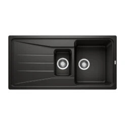 Blanco Sona 6 S 1.5 Bowl Inset Anthracite Silgranit Composite Kitchen Sink & Waste With Reversible Drainer - 1000 X 500mm -Vado Sale Store blanco sona 6 s silgranit black sink 1000x500 cutout