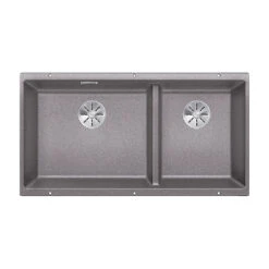 Blanco Subline 1.75 Bowl Undermount Rock Grey Silgranit Composite Kitchen Sink & Waste - 855 X 460mm -Vado Sale Store blanco subline 1 75 bowl alumetallic silgranit sink 855x460mm cutout