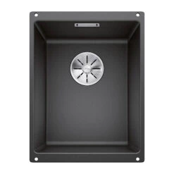 Blanco Subline 320-U Ultra Compact 1 Bowl Undermount Alumetallic Silgranit Composite Kitchen Sink & Waste - 350 X 460mm 15 Blanco Subline 320-U Ultra Compact 1 Bowl Undermount Alumetallic Silgranit Composite Kitchen Sink & Waste - 350 X 460mm -Vado Sale Store blanco subline 1 bowl anthracite silgranit sink 350x460mm cutout