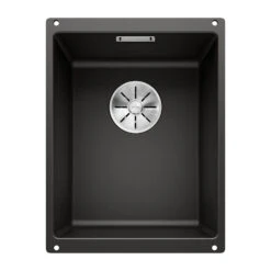 Blanco Subline 320-U Ultra Compact 1 Bowl Undermount Alumetallic Silgranit Composite Kitchen Sink & Waste - 350 X 460mm 14 Blanco Subline 320-U Ultra Compact 1 Bowl Undermount Alumetallic Silgranit Composite Kitchen Sink & Waste - 350 X 460mm -Vado Sale Store blanco subline 1 bowl black silgranit sink 350x460mm cutout