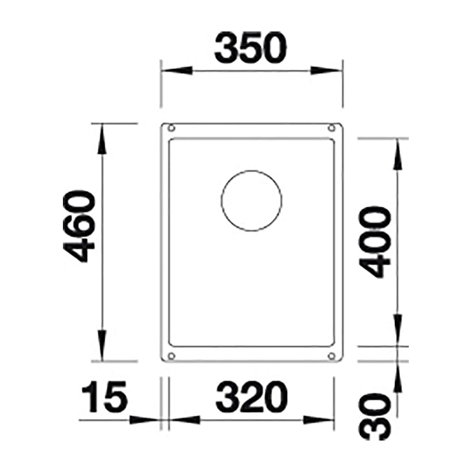 Blanco Subline 320-U Ultra Compact 1 Bowl Undermount Alumetallic Silgranit Composite Kitchen Sink & Waste - 350 X 460mm 12 Blanco Subline 320-U Ultra Compact 1 Bowl Undermount Alumetallic Silgranit Composite Kitchen Sink & Waste - 350 X 460mm - Image 10