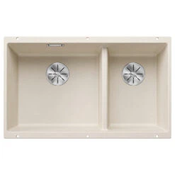Blanco Subline XL 1.5 Bowl Undermount Coffee Silgranit Composite Kitchen Sink & Waste - 755 X 460mm 21 Blanco Subline XL 1.5 Bowl Undermount Coffee Silgranit Composite Kitchen Sink & Waste - 755 X 460mm -Vado Sale Store blanco subline 1.5 bowl undermount sink 755x460 soft white