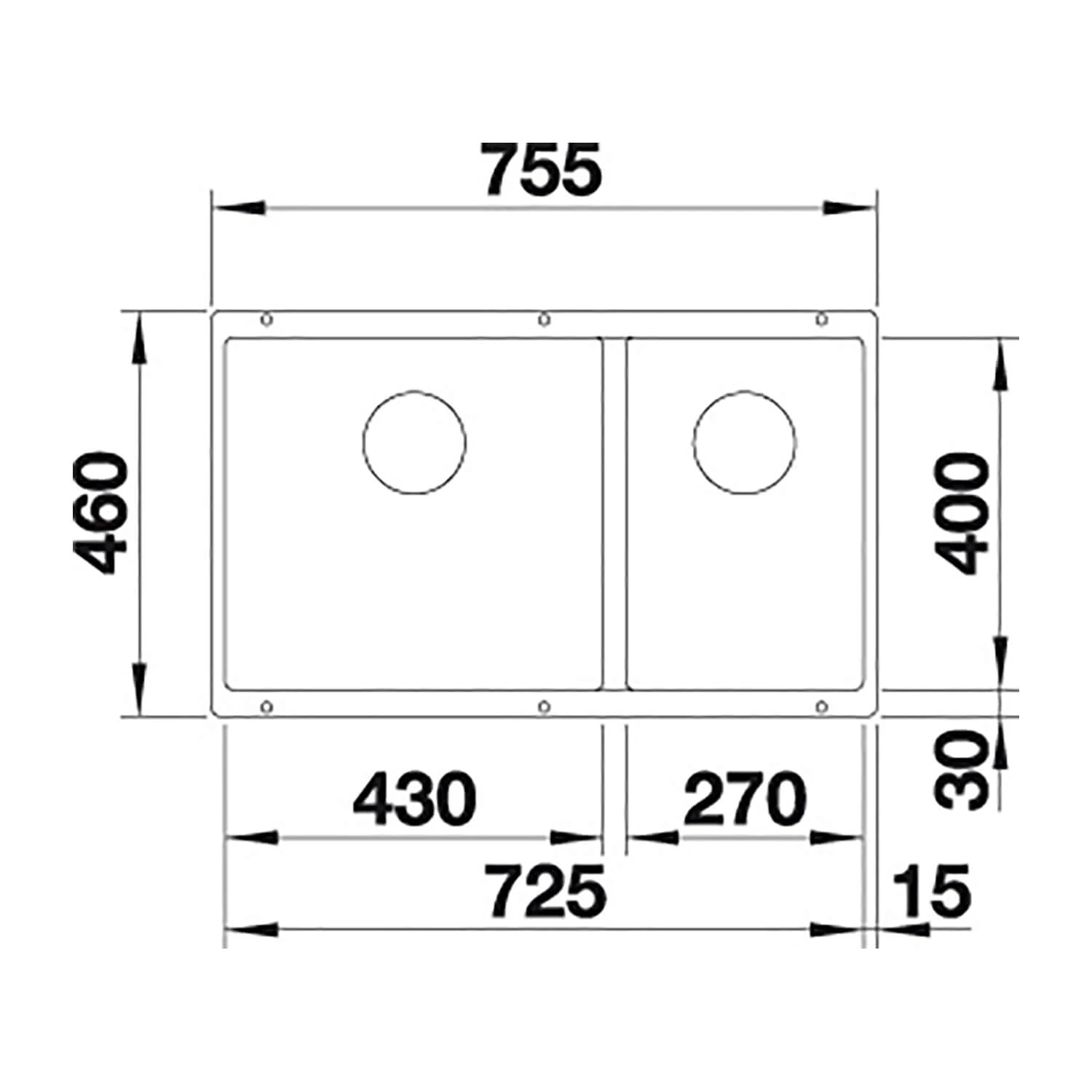 Blanco Subline XL 1.5 Bowl Undermount Coffee Silgranit Composite Kitchen Sink & Waste - 755 X 460mm 13 Blanco Subline XL 1.5 Bowl Undermount Coffee Silgranit Composite Kitchen Sink & Waste - 755 X 460mm - Image 11