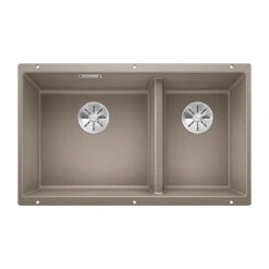 Blanco Subline XL 1.5 Bowl Undermount Coffee Silgranit Composite Kitchen Sink & Waste - 755 X 460mm 19 Blanco Subline XL 1.5 Bowl Undermount Coffee Silgranit Composite Kitchen Sink & Waste - 755 X 460mm -Vado Sale Store blanco subline xl 1 5 bowl tartufo silgranit sink 755x460mm cutout