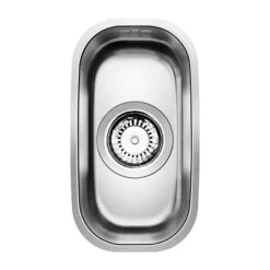 Blanco Supra 160-U 0.5 Bowl Undermount Brushed Stainless Steel Kitchen Sink & Waste - 184 X 322mm