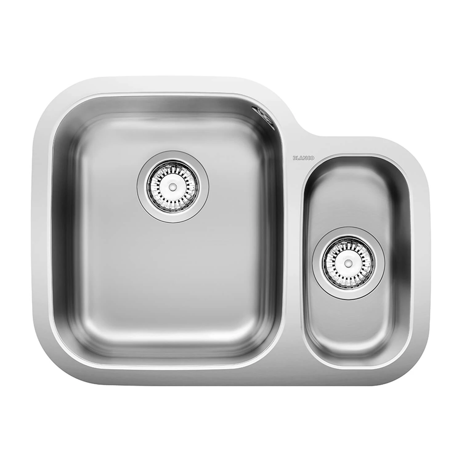 Blanco Supreme 1.5 Bowl Undermount Brushed Stainless Steel Kitchen Sink & Waste With Left Hand Main Bowl - 600 X 460mm 5 Blanco Supreme 1.5 Bowl Undermount Brushed Stainless Steel Kitchen Sink & Waste With Left Hand Main Bowl - 600 X 460mm - Image 3