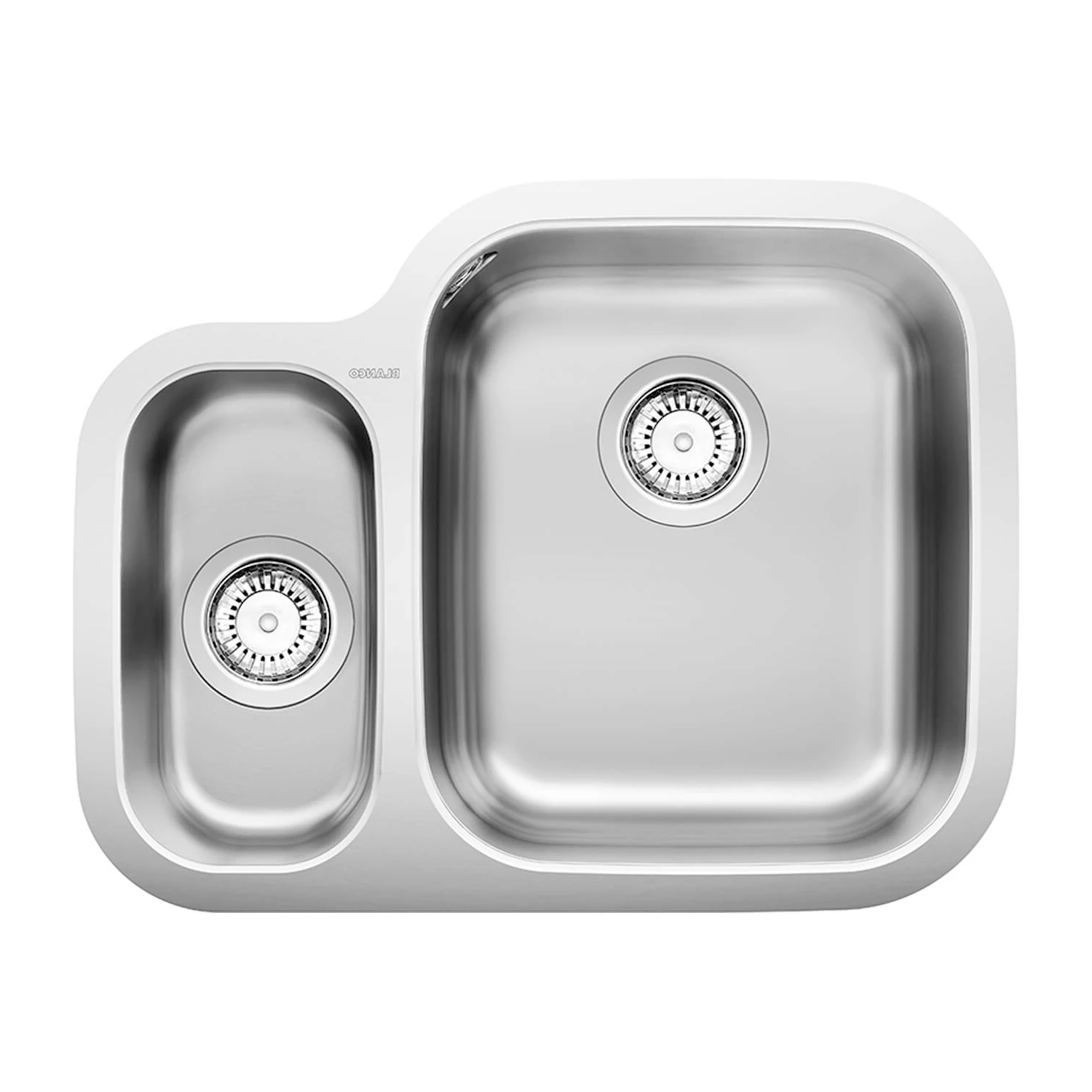 Blanco Supreme 1.5 Bowl Undermount Brushed Stainless Steel Kitchen Sink & Waste With Left Hand Main Bowl - 600 X 460mm 3 Blanco Supreme 1.5 Bowl Undermount Brushed Stainless Steel Kitchen Sink & Waste With Left Hand Main Bowl - 600 X 460mm