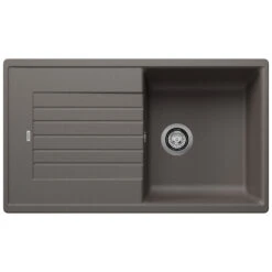 Blanco Zia 5 S 1 Bowl Inset Anthracite Silgranit Composite Kitchen Sink & Waste With Reversible Drainer - 860 X 500mm -Vado Sale Store blanco zia 1 bowl inset sink 860x500 volcano grey