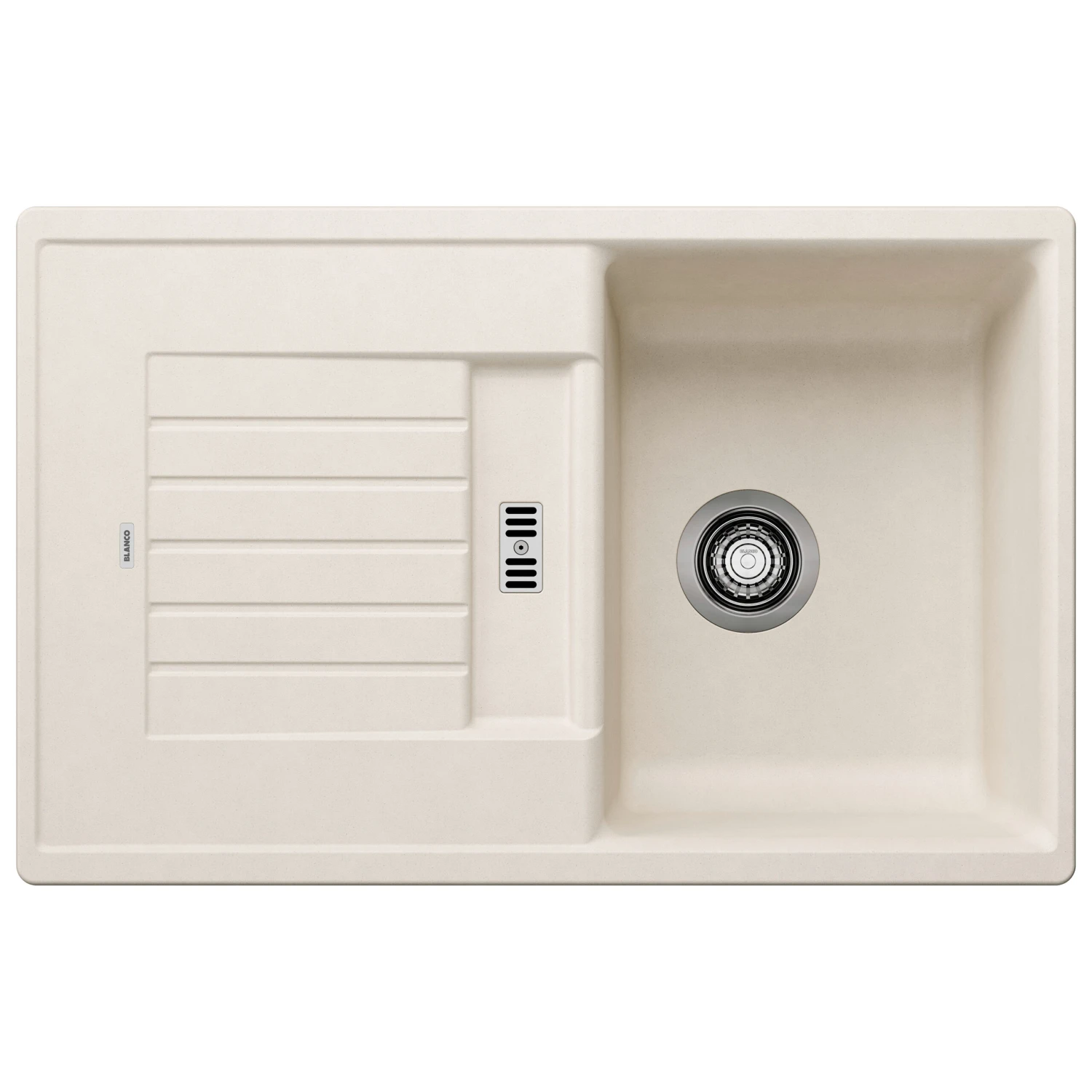 Blanco Zia 45 S Compact 1.5 Bowl Inset White Silgranit Composite Kitchen Sink & Waste With Reversible Drainer - 780 X 500mm 14 Blanco Zia 45 S Compact 1.5 Bowl Inset White Silgranit Composite Kitchen Sink & Waste With Reversible Drainer - 780 X 500mm - Image 12