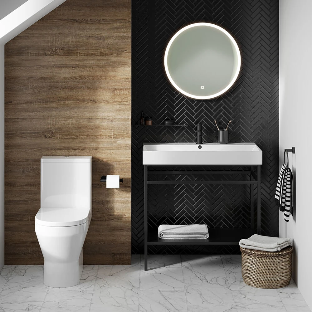 Britton Bathrooms Hoxton Slim Basin Mixer Tap - Matt Black 14 Britton Bathrooms Hoxton Slim Basin Mixer Tap - Matt Black - Image 12