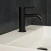 Britton Bathrooms Hoxton Slim Basin Mixer Tap - Matt Black