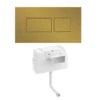 Britton Bathrooms Hoxton Dual Flush Plate And Cistern - Brushed Brass 2 Britton Bathrooms Hoxton Dual Flush Plate And Cistern - Brushed Brass -Vado Sale Store britton bathrooms hoxton brass flush plate cistern cutout