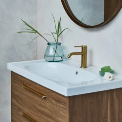 Britton Bathrooms Hoxton Slim Basin Mixer Tap - Brushed Brass 10 Britton Bathrooms Hoxton Slim Basin Mixer Tap - Brushed Brass -Vado Sale Store britton bathrooms hoxton brushed brass slim basin mixer tap lifestyle 4