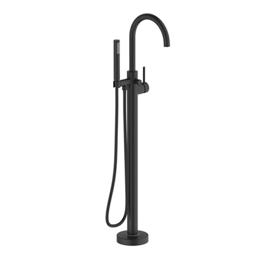 Britton Bathrooms Hoxton Floorstanding Bath Shower Mixer Tap - Matt Black 4 Britton Bathrooms Hoxton Floorstanding Bath Shower Mixer Tap - Matt Black - Image 2