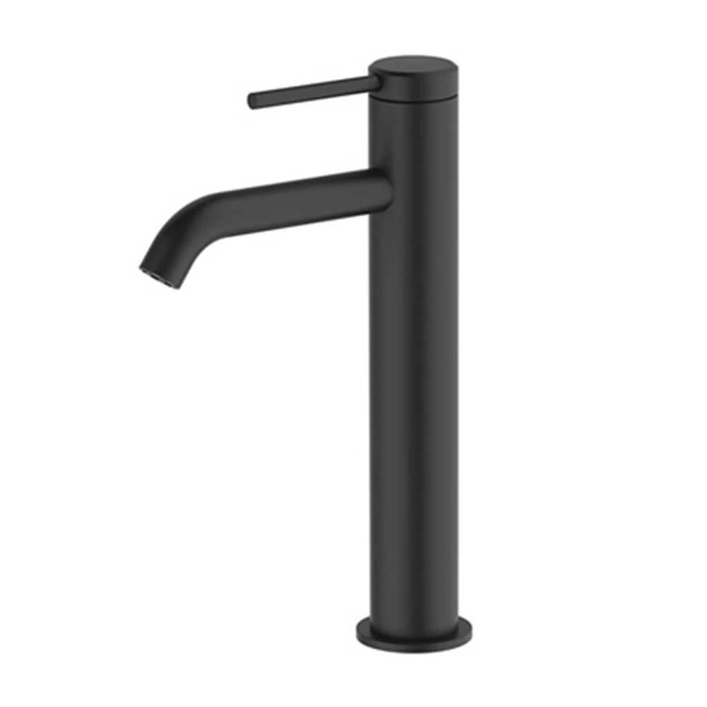 Britton Bathrooms Hoxton Slim Tall Basin Mixer Tap - Matt Black 3 Britton Bathrooms Hoxton Slim Tall Basin Mixer Tap - Matt Black