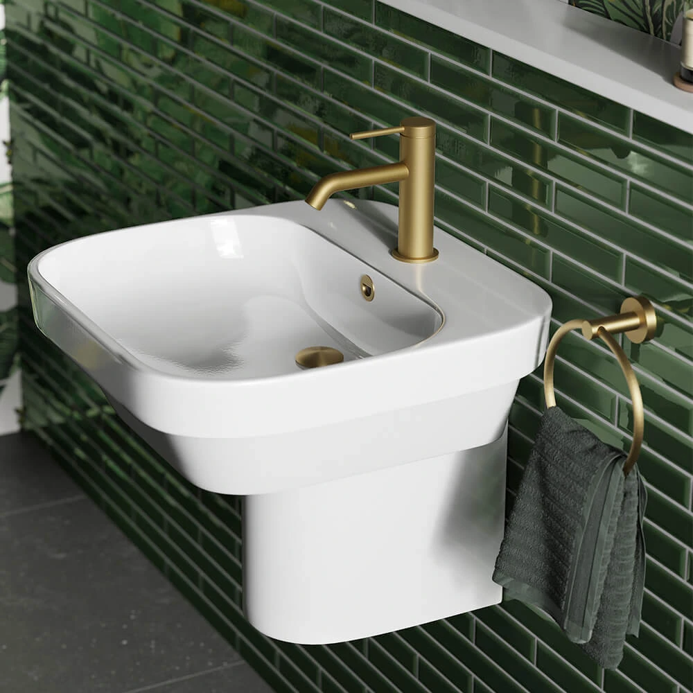 Britton Bathrooms Hoxton Slim Basin Mixer Tap - Brushed Brass 8 Britton Bathrooms Hoxton Slim Basin Mixer Tap - Brushed Brass - Image 6