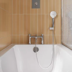 Britton Bathrooms Greenwich Bath Shower Mixer Tap - Chrome -Vado Sale Store britton greenwich bath shower mixer chrome lifestyle 4