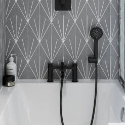 Britton Bathrooms Greenwich Bath Shower Mixer Tap - Matt Black 8 Britton Bathrooms Greenwich Bath Shower Mixer Tap - Matt Black -Vado Sale Store britton greenwich bath shower mixer matt black lifestyle 2