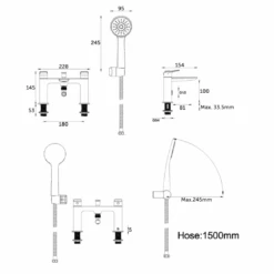 Britton Bathrooms Greenwich Bath Shower Mixer Tap - Chrome -Vado Sale Store britton greenwich bath shower mixer tech