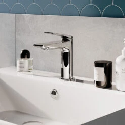 Britton Bathrooms Greenwich Mono Basin Mixer Tap - Chrome -Vado Sale Store britton greenwich mono basin tap chrome lifestyle 3